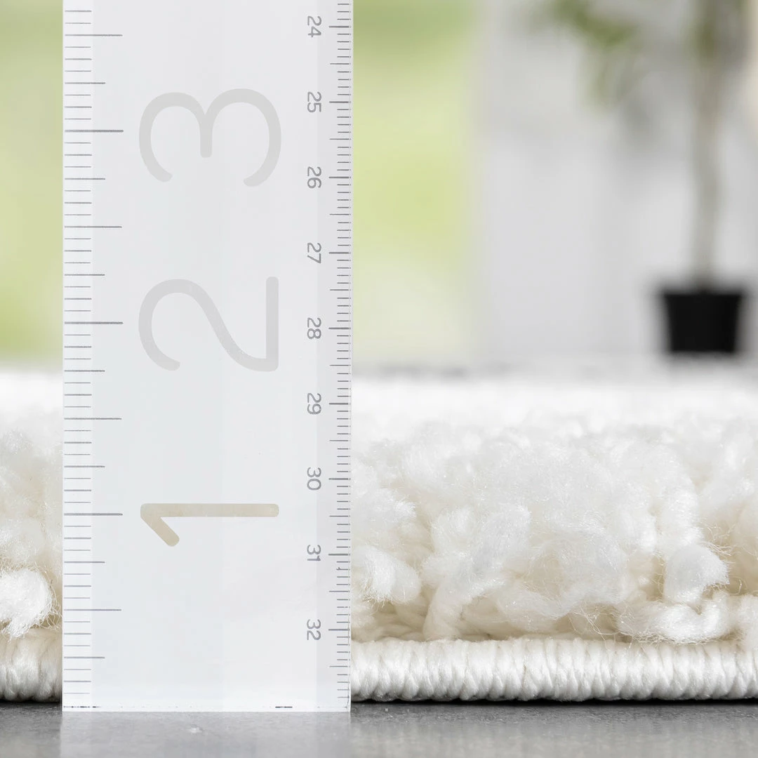 Well Woven Lina Scandinavian Moroccan Lattice Ivory Thick Nordic Shag Rug 4 Well Woven Lina Scandinavian Moroccan Lattice Ivory Thick Nordic Shag Rug