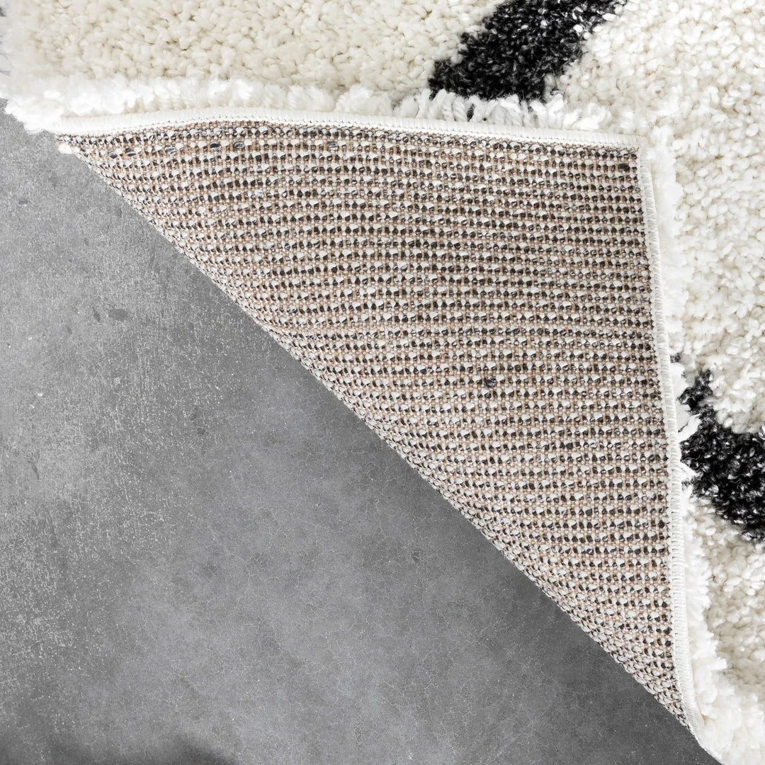 Well Woven Lina Scandinavian Moroccan Lattice Ivory Thick Nordic Shag Rug 6 Well Woven Lina Scandinavian Moroccan Lattice Ivory Thick Nordic Shag Rug