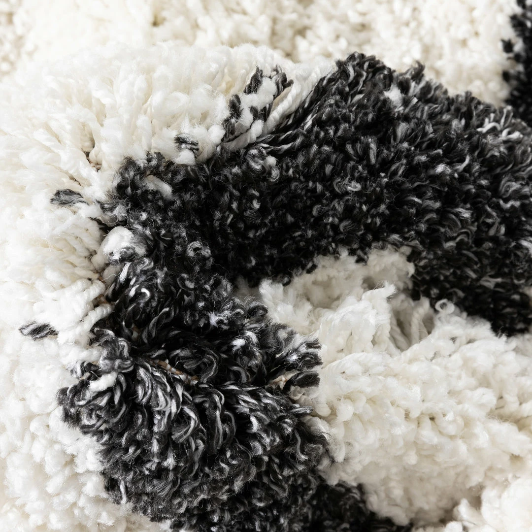 Well Woven Lina Scandinavian Moroccan Lattice Ivory Thick Nordic Shag Rug 3 Well Woven Lina Scandinavian Moroccan Lattice Ivory Thick Nordic Shag Rug