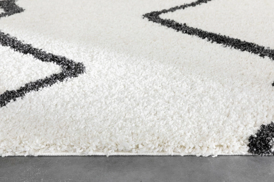 Well Woven Lina Scandinavian Moroccan Lattice Ivory Thick Nordic Shag Rug 8 Well Woven Lina Scandinavian Moroccan Lattice Ivory Thick Nordic Shag Rug