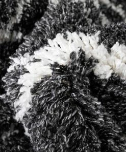 Well Woven Soren Scandinavian Moroccan Lattice Dark Grey Thick Nordic Shag Rug