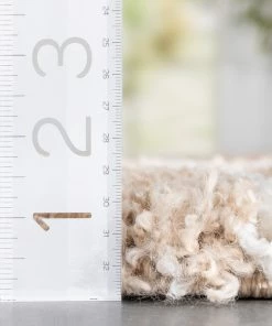 Well Woven Latham Scandinavian Geometric Beige Thick Nordic Shag Rug