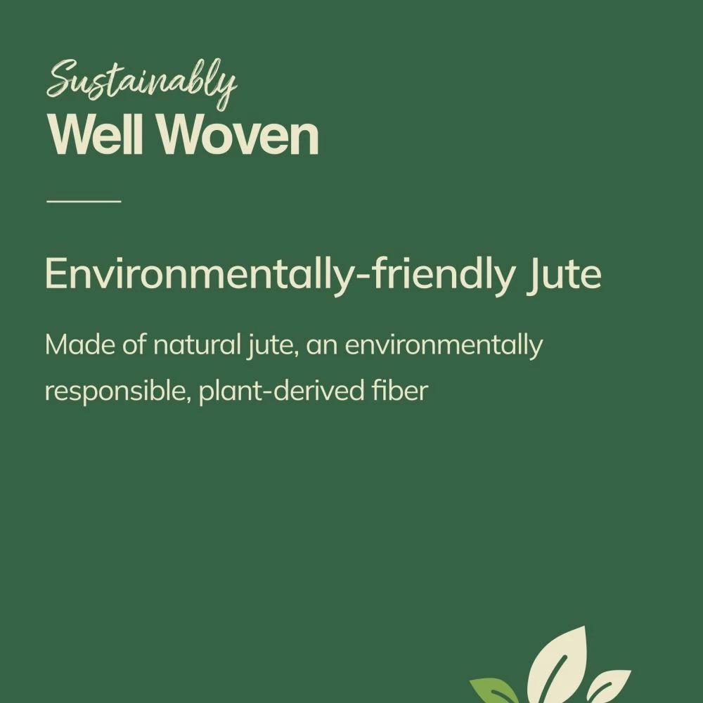 Well Woven Jute + Natural Laylani Farmhouse Jute Rug Hand-Braided Basket Weave Jute Rug Solid Pattern Natural/Gray Color 4 Well Woven Jute + Natural Laylani Farmhouse Jute Rug Hand-Braided Basket Weave Jute Rug Solid Pattern Natural/Gray Color