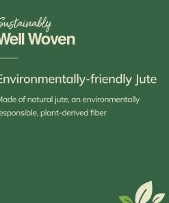 Well Woven Jute + Natural Jasmin Jute Chevron Natural Hand-Woven Chunky-Textured Rug