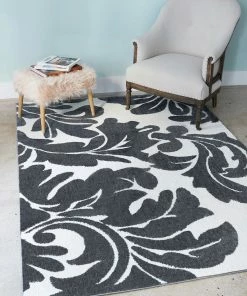 Well Woven Enchanting Grey Modern Microfiber Rug 7'10