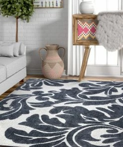 Well Woven Enchanting Grey Modern Microfiber Rug 7'10" X 9'10" Vintage