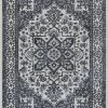 Well Woven Oriental & Persian Dazzling Light Grey Vintage Microfiber 5'3" X 7'3" Rug