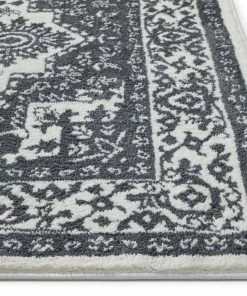 Well Woven Oriental & Persian Dazzling Light Grey Vintage Microfiber 5'3