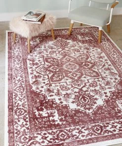 Well Woven Dazzling Rose Vintage Microfiber 7'10