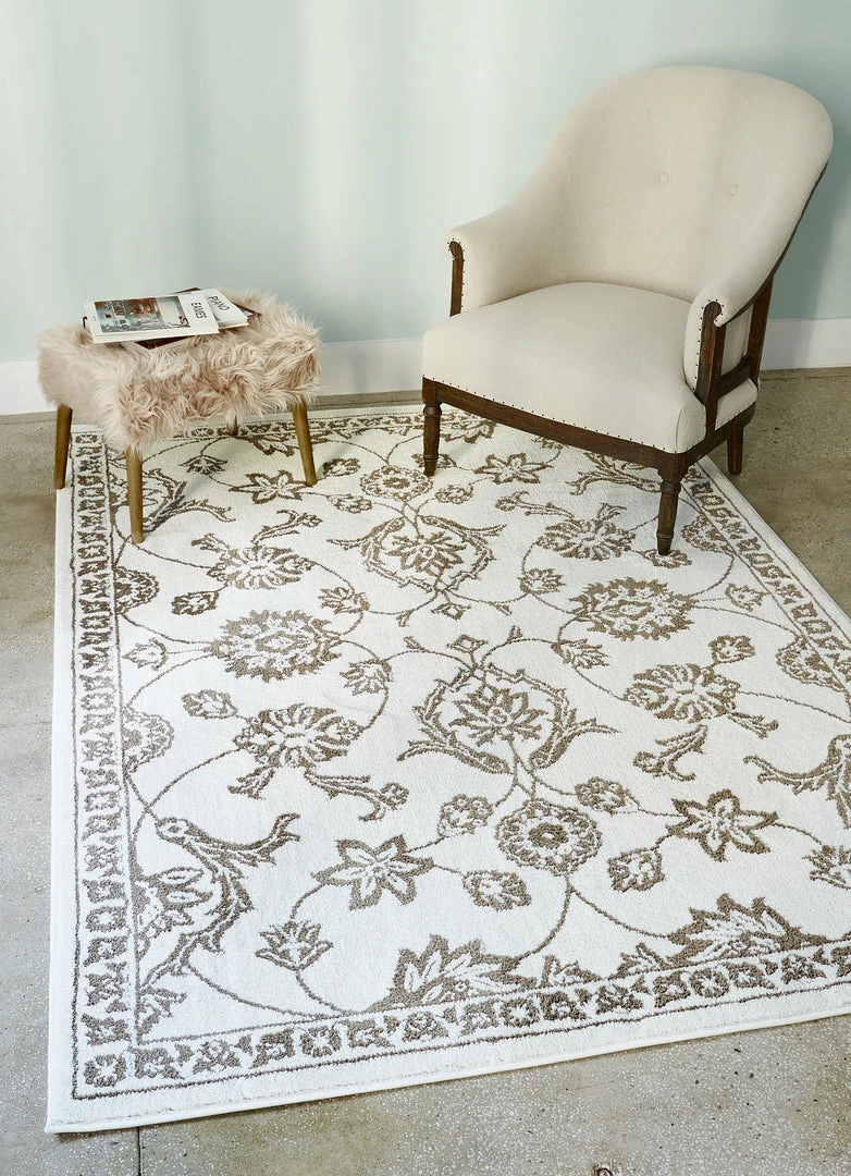 Well Woven Stupendous Beige Vintage Oriental Microfiber Rug 7'10" X 9'10" 5 Well Woven Stupendous Beige Vintage Oriental Microfiber Rug 7'10" X 9'10"