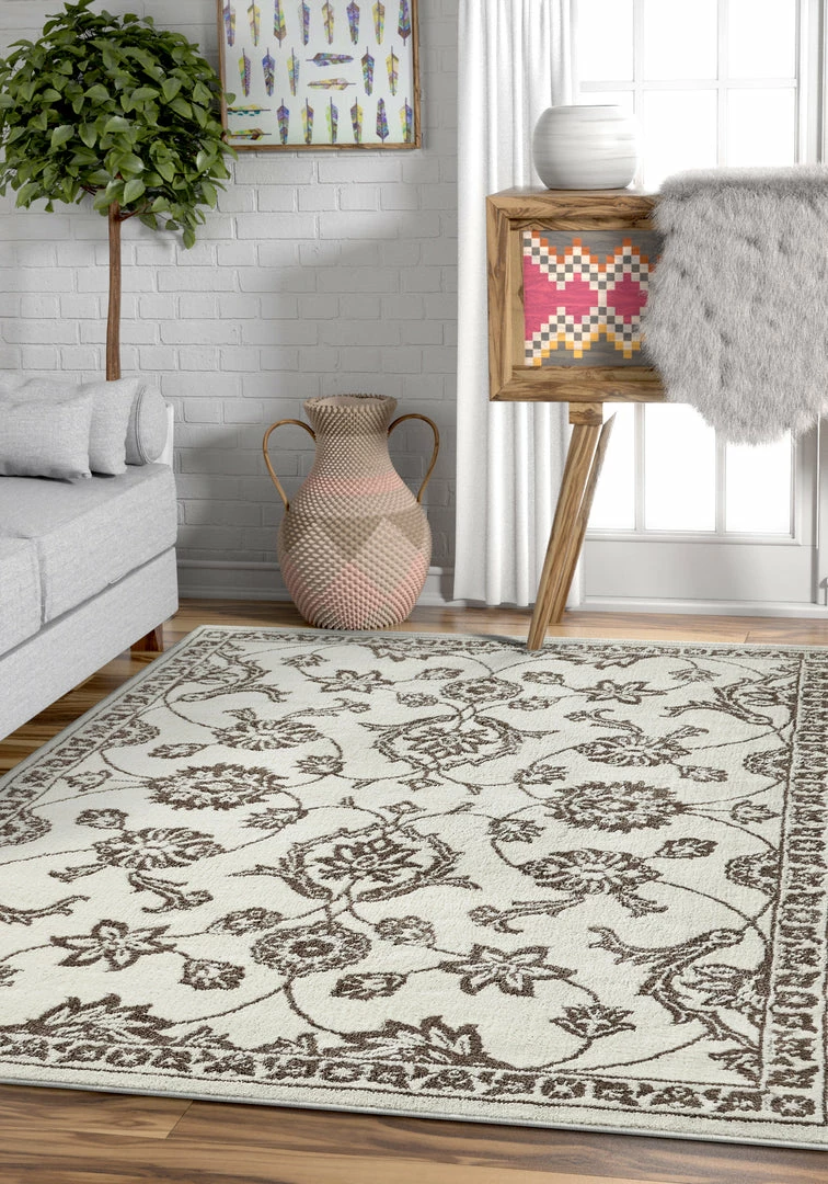 Well Woven Stupendous Beige Vintage Oriental Microfiber Rug 7'10" X 9'10" 2 Well Woven Stupendous Beige Vintage Oriental Microfiber Rug 7'10" X 9'10"