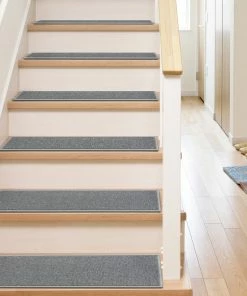 Well Woven Warby Modern Grey Non Slip 9" X 31" Stair Tread (Set Of 7)