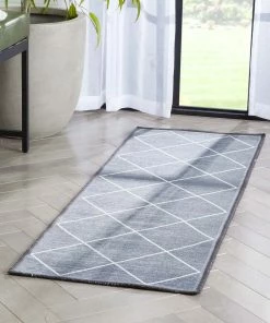 Well Woven Moroccan Clover Grey Modern Rug