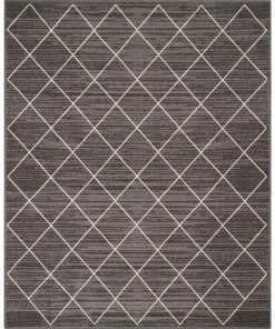 Well Woven Moroccan Clover Grey Modern Rug