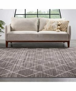Well Woven Moroccan Clover Grey Modern Rug