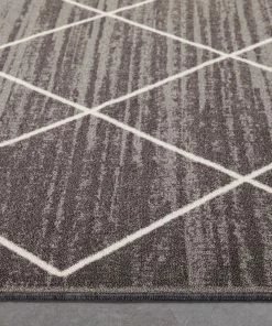 Well Woven Moroccan Clover Grey Modern Rug