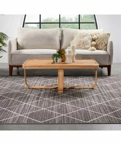Well Woven Moroccan Clover Grey Modern Rug