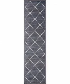 Well Woven Moroccan Clover Grey Modern Rug