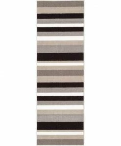 Well Woven Grey & Silver Uni Stripes Grey Modern Rug 19 Well Woven Grey & Silver Uni Stripes Grey Modern Rug