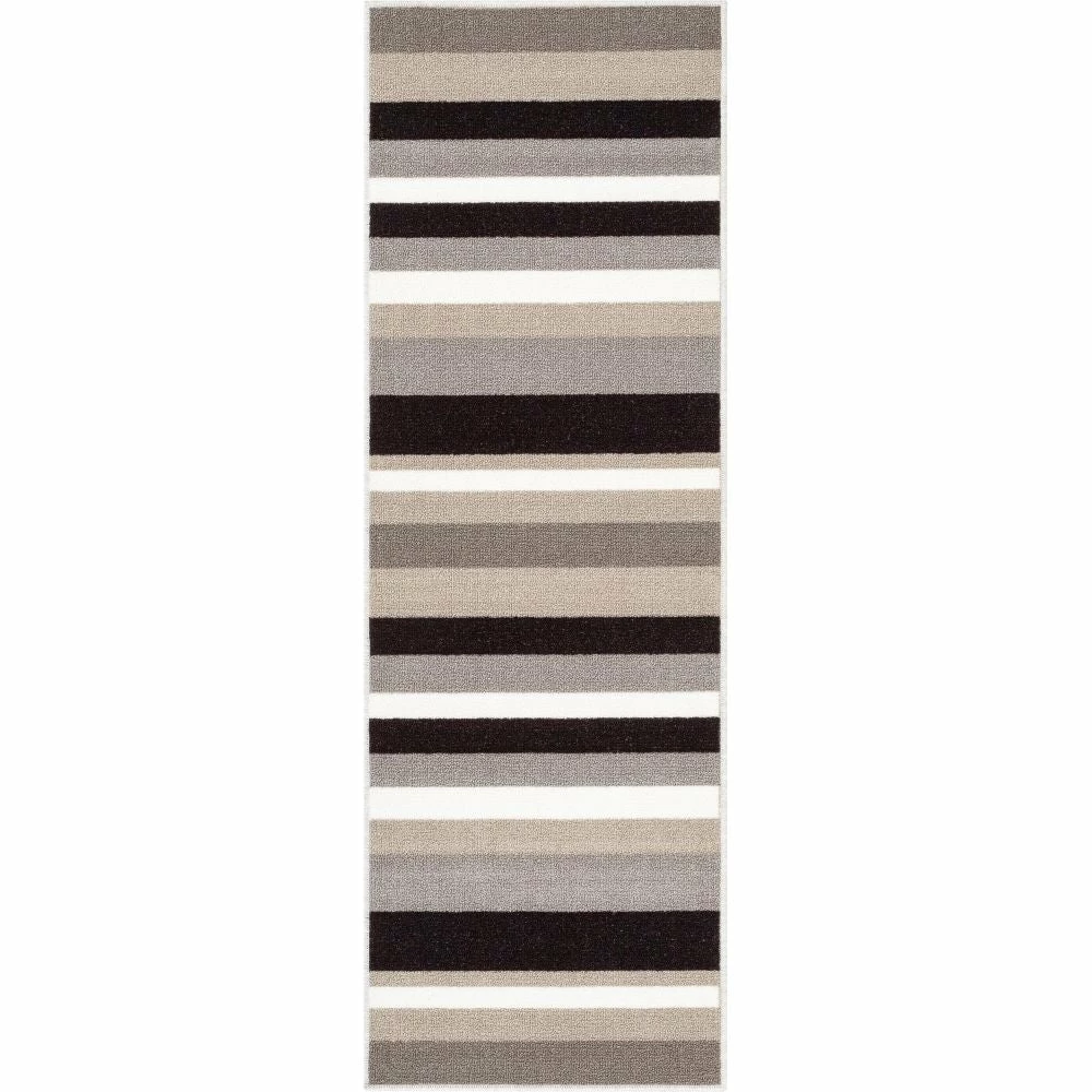 Well Woven Grey & Silver Uni Stripes Grey Modern Rug 10 Well Woven Grey & Silver Uni Stripes Grey Modern Rug