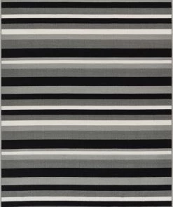 Well Woven Grey & Silver Uni Stripes Grey Modern Rug 12 Well Woven Grey & Silver Uni Stripes Grey Modern Rug