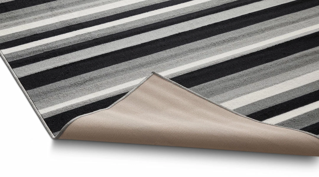 Well Woven Grey & Silver Uni Stripes Grey Modern Rug 4 Well Woven Grey & Silver Uni Stripes Grey Modern Rug