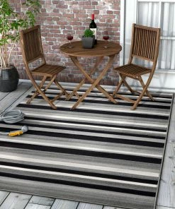 Well Woven Grey & Silver Uni Stripes Grey Modern Rug 14 Well Woven Grey & Silver Uni Stripes Grey Modern Rug
