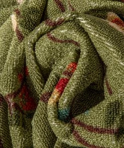 Well Woven Custom Size Runner Judith Transitional Botanical Floral Green 22 Inch Wide X Choose Your Length Machine Washable Hallway Runner Rug