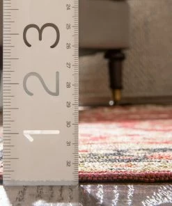 Well Woven Gene Traditional Medallion Persian Red Non-Slip Machine Washable Low Pile Indoor/Outdoor Rug