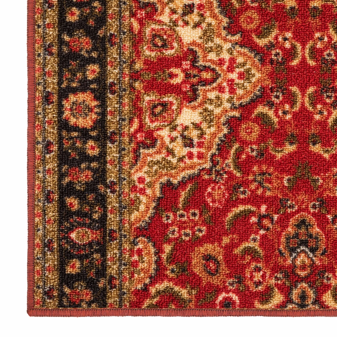 Well Woven Oriental & Persian Custom Size Runner Gene Traditional Medallion Persian Red Select Your Width X Choose Your Length Machine Washable Hallway Runner Rug 3 Well Woven Oriental & Persian Custom Size Runner Gene Traditional Medallion Persian Red Select Your Width X Choose Your Length Machine Washable Hallway Runner Rug