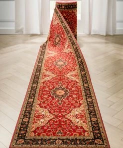 Well Woven Oriental & Persian Custom Size Runner Gene Traditional Medallion Persian Red Select Your Width X Choose Your Length Machine Washable Hallway Runner Rug