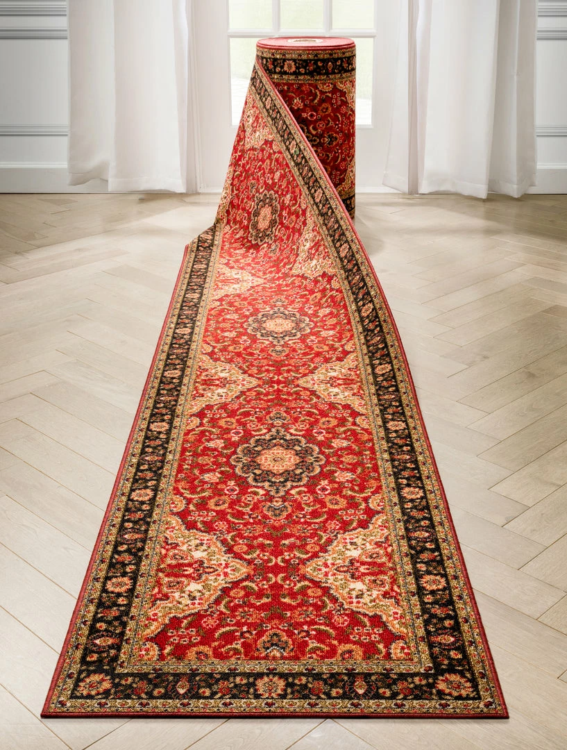 Well Woven Oriental & Persian Custom Size Runner Gene Traditional Medallion Persian Red Select Your Width X Choose Your Length Machine Washable Hallway Runner Rug 1 Well Woven Oriental & Persian Custom Size Runner Gene Traditional Medallion Persian Red Select Your Width X Choose Your Length Machine Washable Hallway Runner Rug