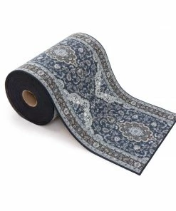 Well Woven Custom Size Runner Gene Traditional Medallion Persian Blue Select Your Width X Choose Your Length Machine Washable Hallway Runner Rug