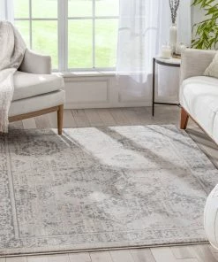 Well Woven Global Marjorie Vintage Oriental Persian Panel Ivory Rug