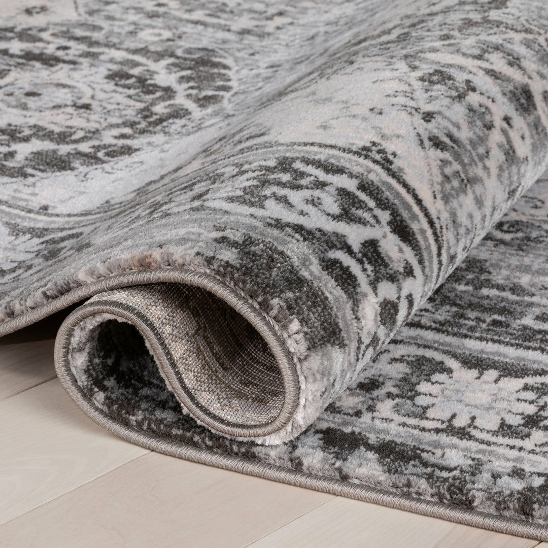 Well Woven Marjorie Vintage Oriental Persian Panel Dark Grey Rug Global 6 Well Woven Marjorie Vintage Oriental Persian Panel Dark Grey Rug Global