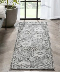 Well Woven Marjorie Vintage Oriental Persian Panel Dark Grey Rug Global 20 Well Woven Marjorie Vintage Oriental Persian Panel Dark Grey Rug Global