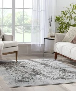 Well Woven Marjorie Vintage Oriental Persian Panel Grey Rug Global