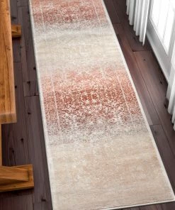 Well Woven Melange Copper Vintage Modern Rug