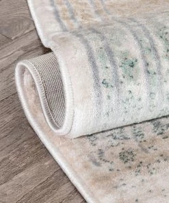 Well Woven Melange Blue Vintage Modern Rug