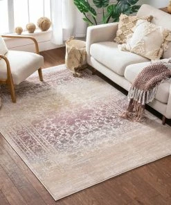 Well Woven Melange Lavender Vintage Modern Rug