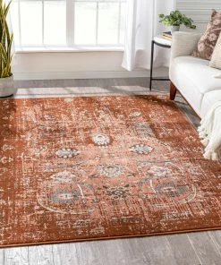 Well Woven Goa Copper Vintage Modern Rug