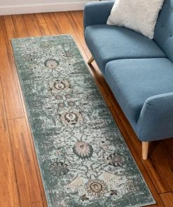 Well Woven Global Goa Turkish Blue/Green Vintage Modern Rug