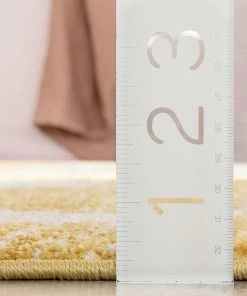 Well Woven Vintage Triangles Modern Geometric Pattern Yellow Kids Rug