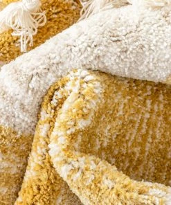 Well Woven Vintage Triangles Modern Geometric Pattern Yellow Kids Rug