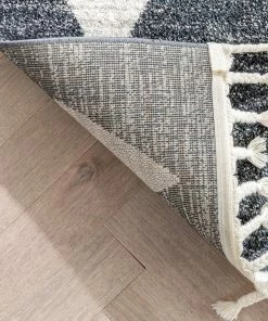 Well Woven Triangles Modern Geometric Pattern Grey Kids Rug Vintage