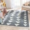 Well Woven Triangles Modern Geometric Pattern Grey Kids Rug Vintage