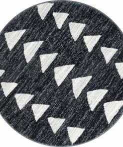 Well Woven Triangles Modern Geometric Pattern Grey Kids Rug Vintage