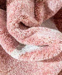 Well Woven Triangles Modern Geometric Pattern Pink Kids Rug Vintage