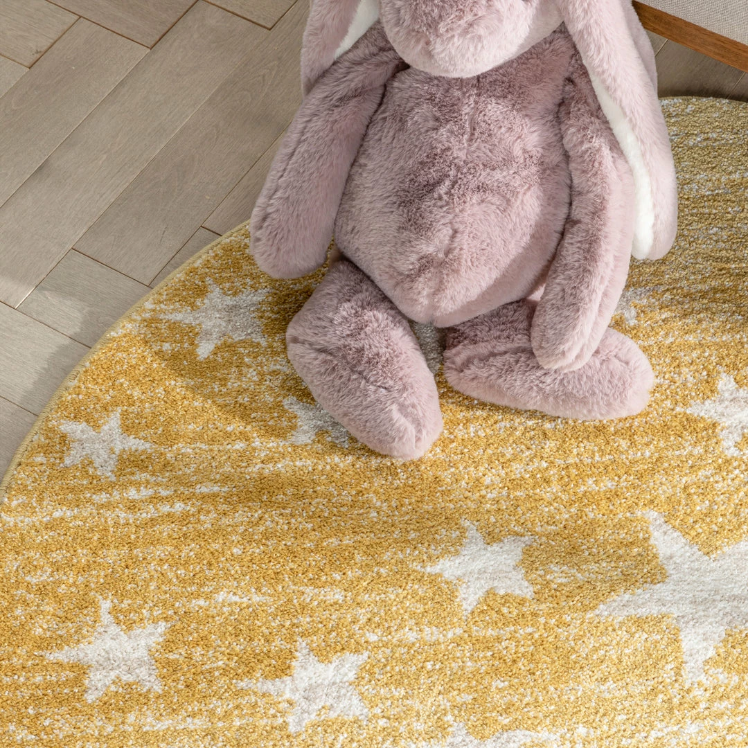 Well Woven Vintage Stars Modern Geometric Yellow Kids Rug 8 Well Woven Vintage Stars Modern Geometric Yellow Kids Rug