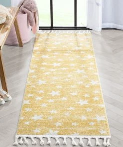 Well Woven Vintage Stars Modern Geometric Yellow Kids Rug 31 Well Woven Vintage Stars Modern Geometric Yellow Kids Rug